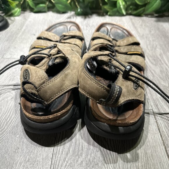 Keen Daytona II Sandals Men\'s 13 Brown Leather Cork Open Toe Fisherman Outdoor main image 7